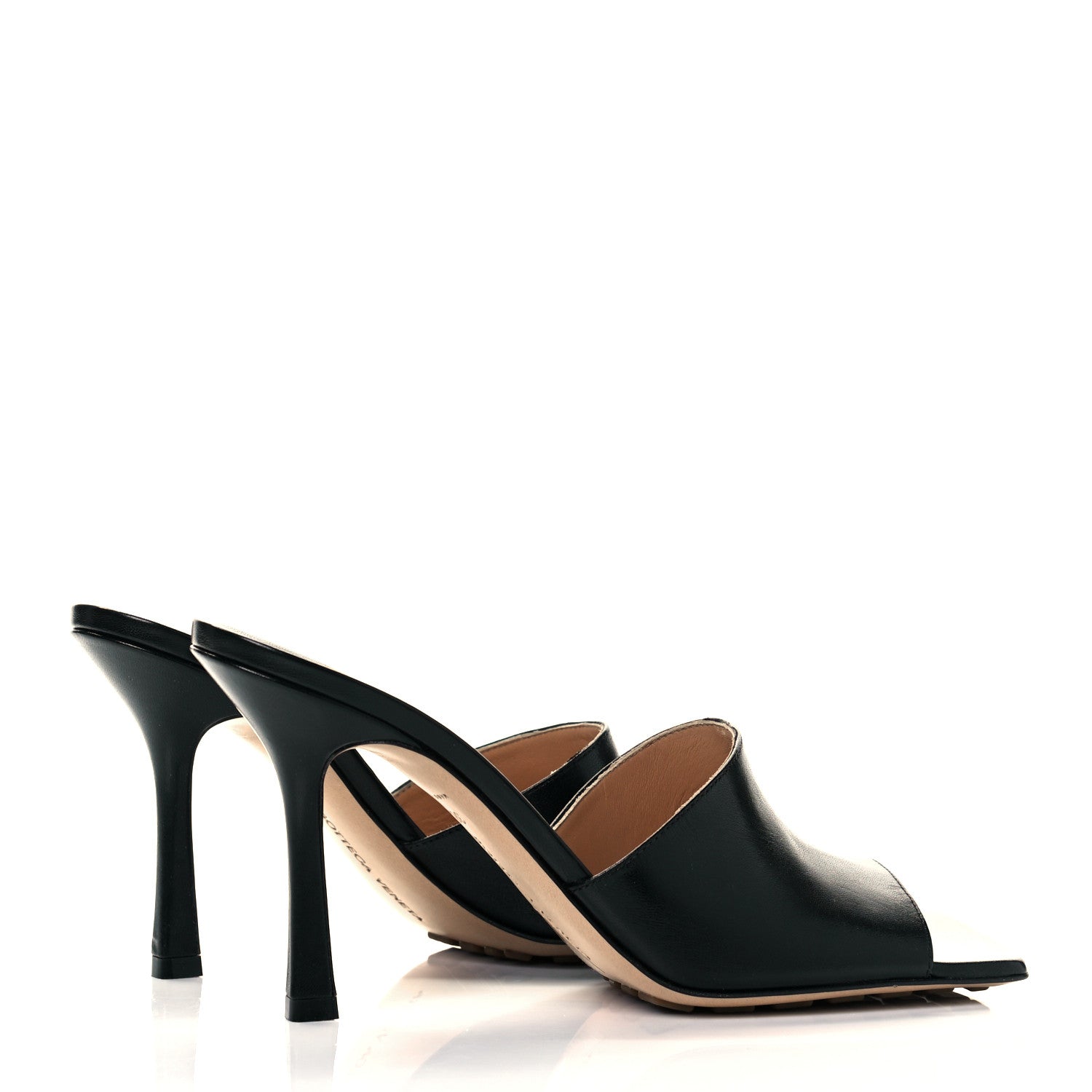 Bottega Veneta Lambskin Stretch Mule Sandals 38.5 Black 4 of 8