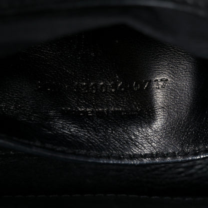 Saint Laurent Sheepskin Matelasse Chevron Monogram Medium College Bag Black 8 of 11