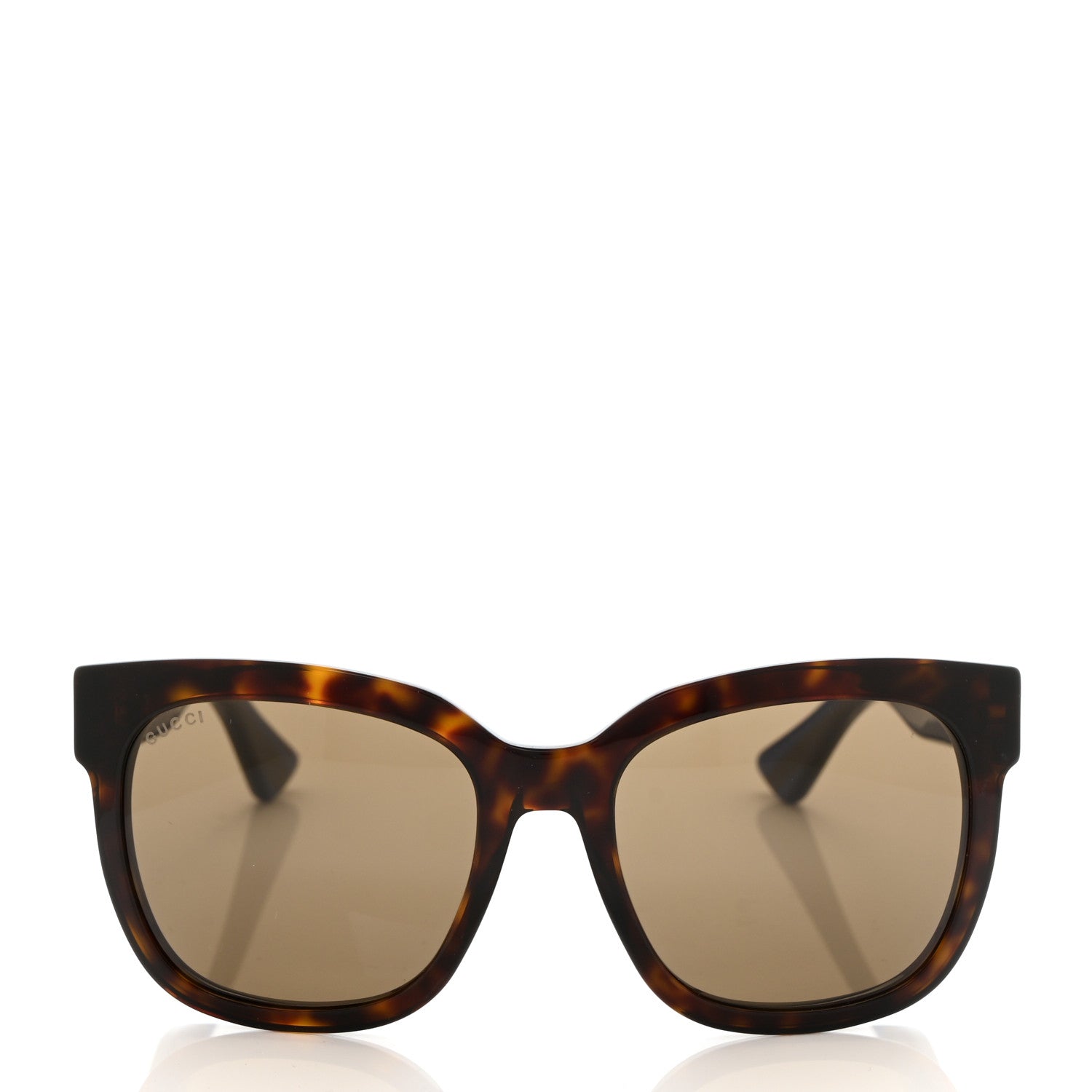 Gucci Acetate Square Frame Web Glitter Sunglasses GG0034S Brown Blue 2 of 8