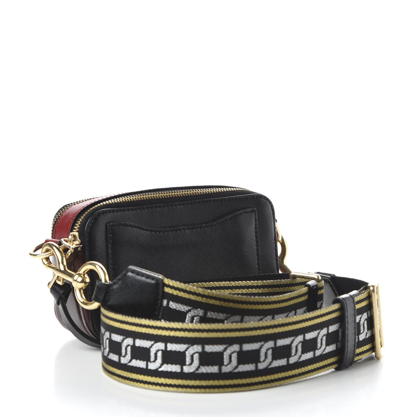 Saffiano Small Snapshot Camera Bag Black Multi