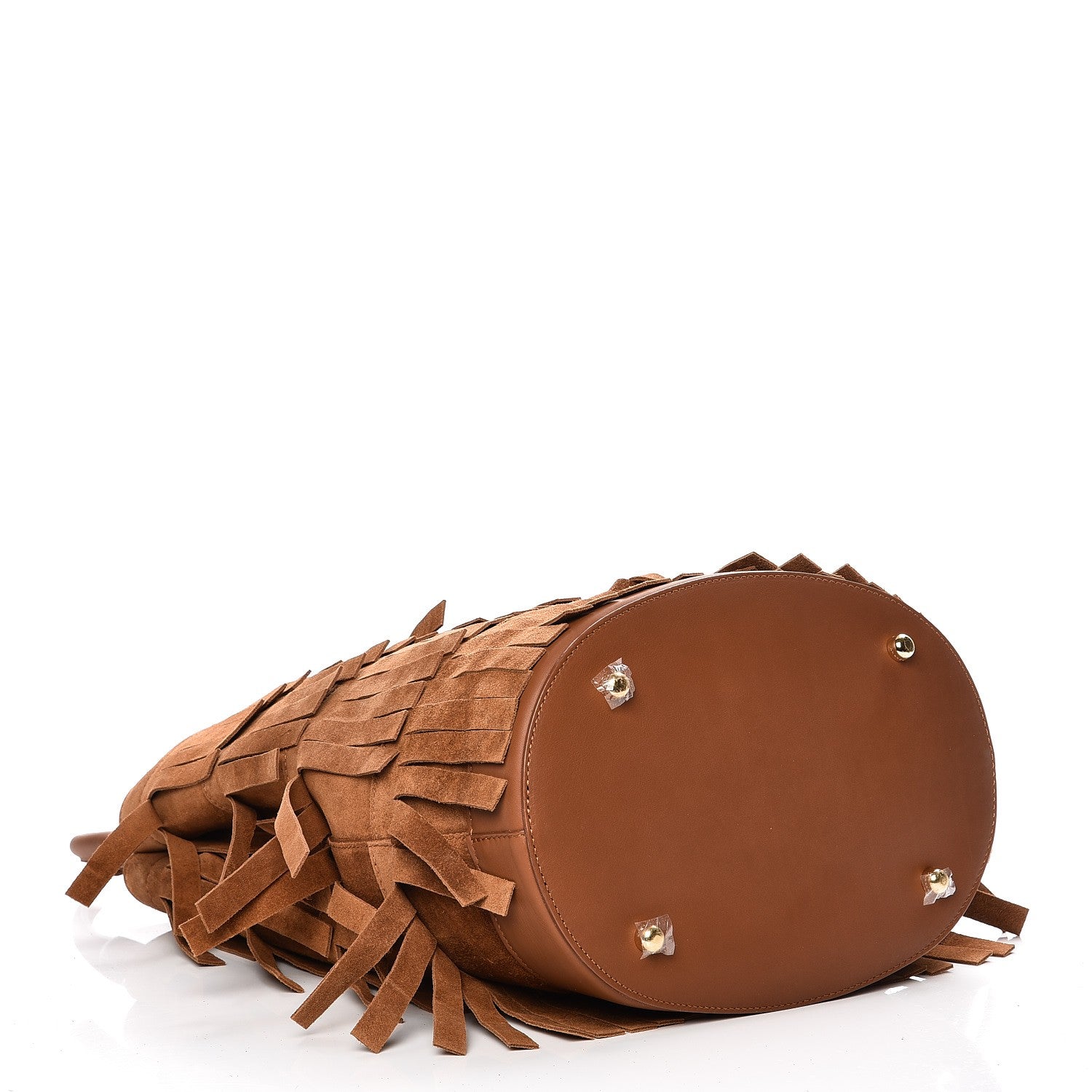 Burberry Prorsum Suede Fringe Bucket Bag Cognac 4 of 10