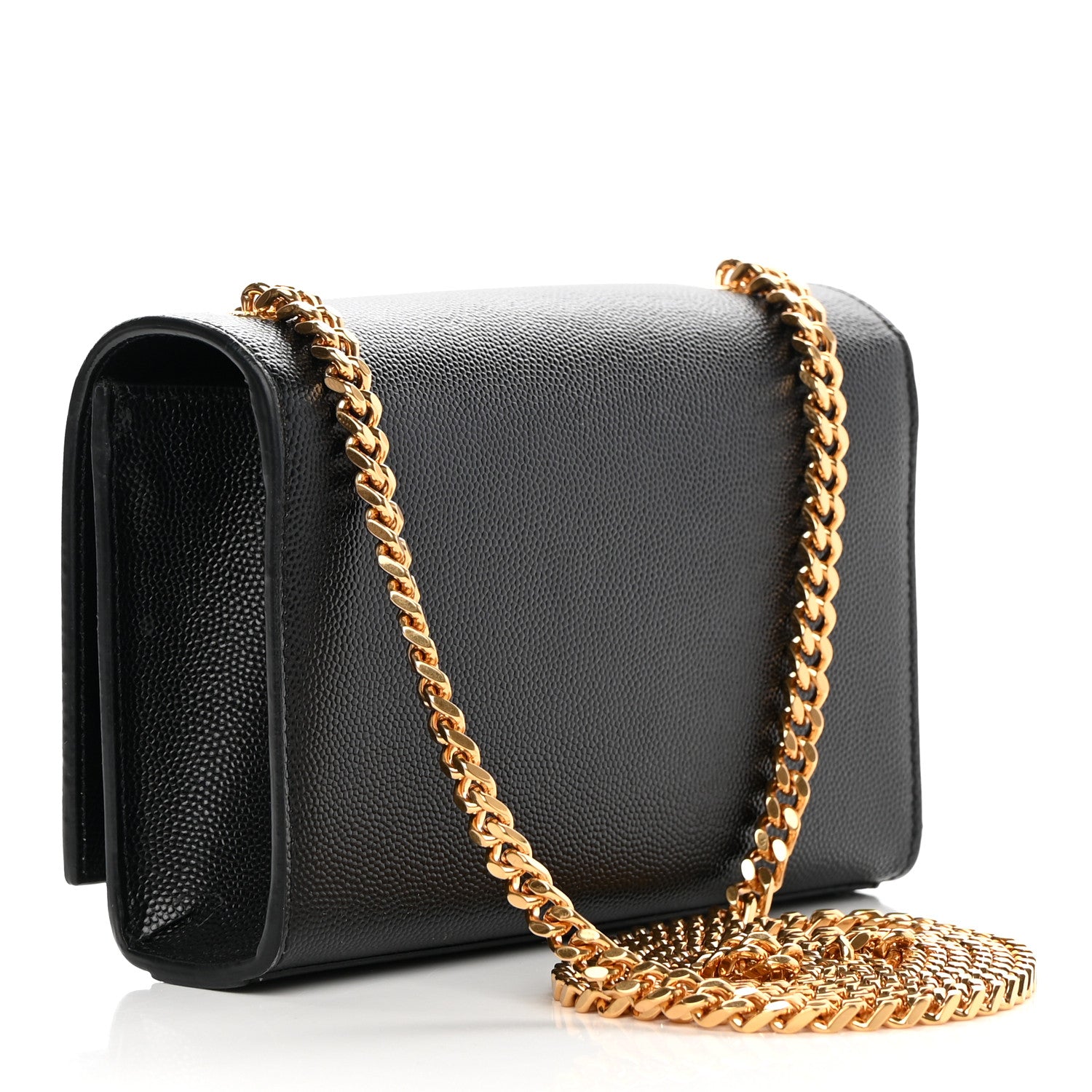 Saint Laurent Grain De Poudre Small Monogram Kate Satchel Black 2 of 12