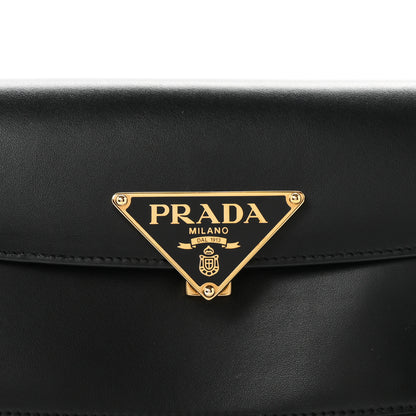 Prada City Calf Triangle Flap Shoulder Bag Black 7 of 9