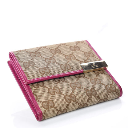 Gucci Monogram Dice French Flap Wallet Fuchsia 4 of 14