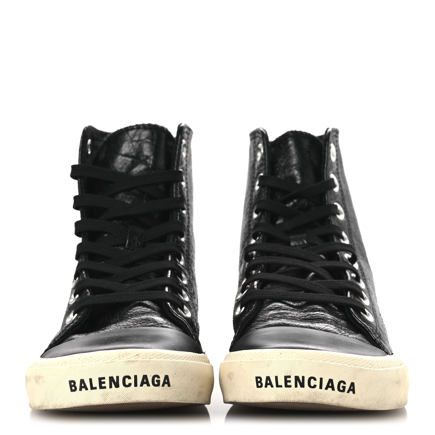 Balenciaga Agneau Arena Womens Paris High Top Sneakers 39 Black 3 of 11