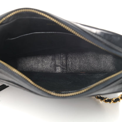 Chanel Patent Quilted Tassel Camera Case Black 4 of 6