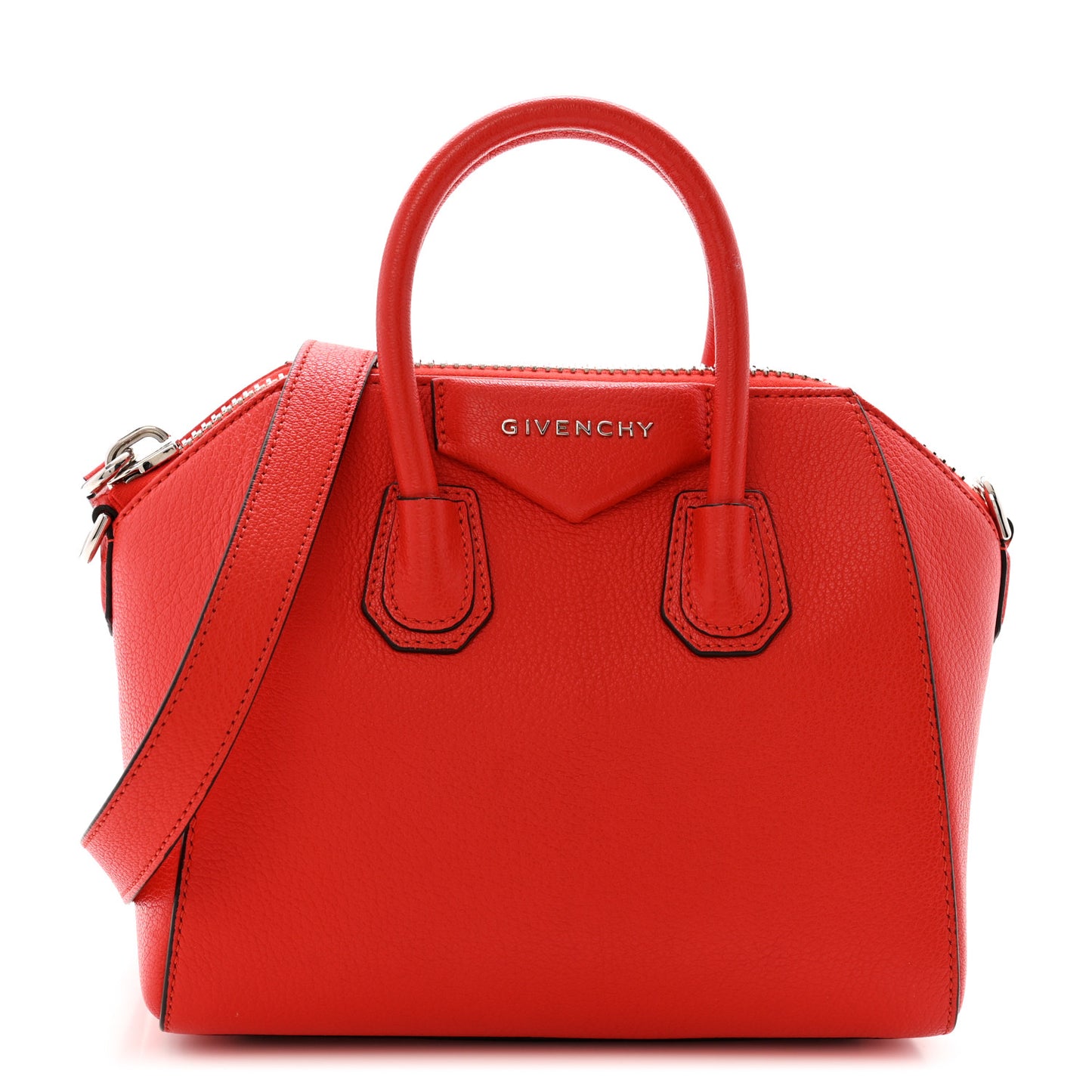 Sugar Goatskin Mini Antigona Pop Red