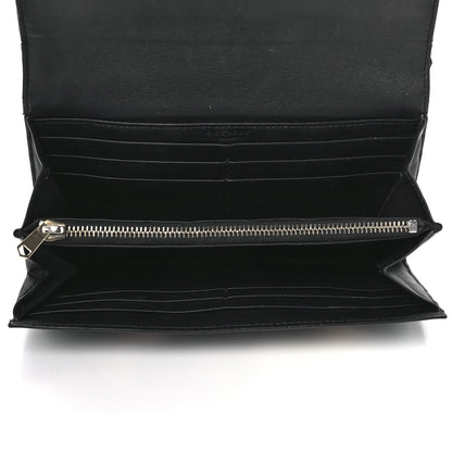 Givenchy Textured Coated Canvas Magnolia and Moth Flap Wallet Black 4 of 13
