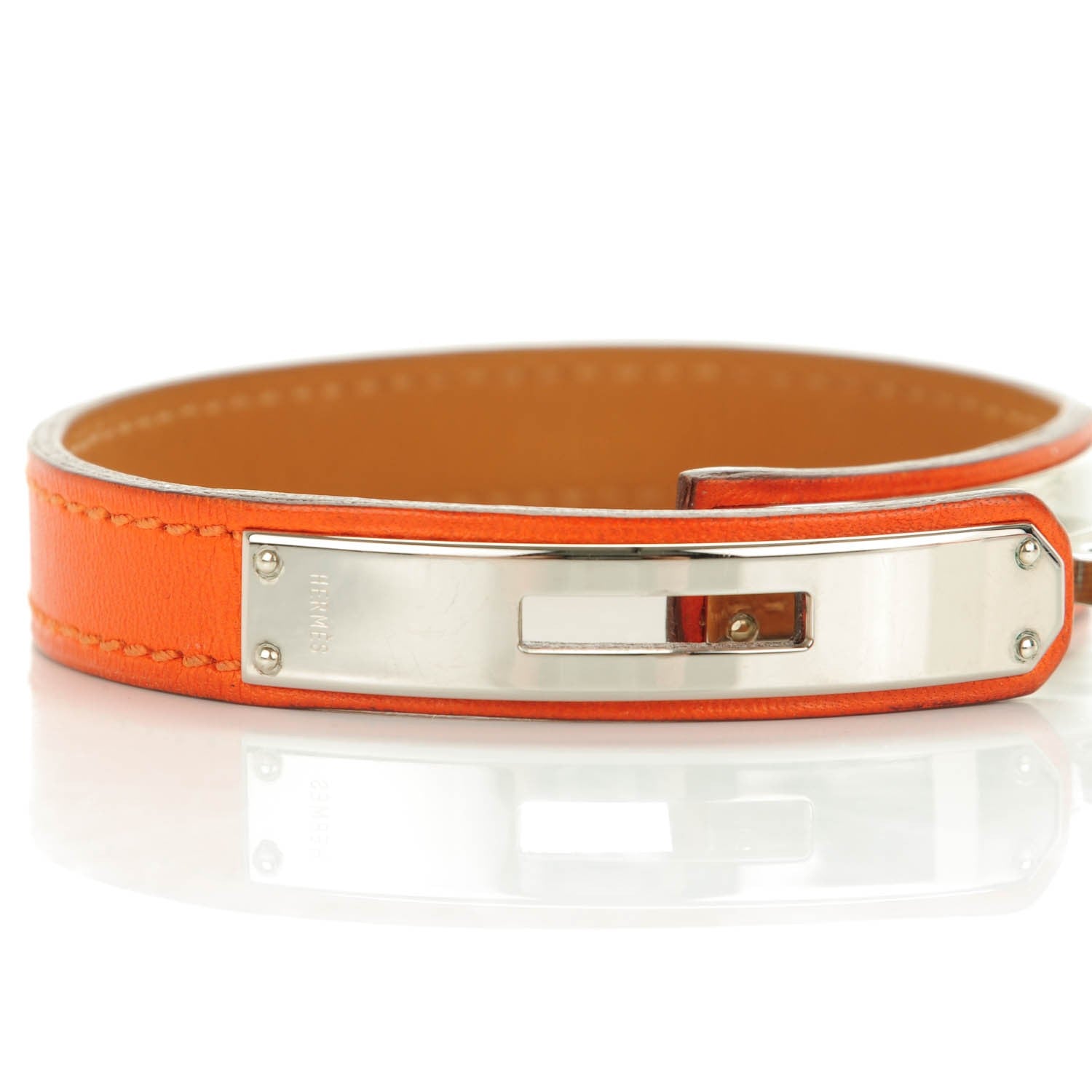 Hermes Swift Kelly Stretch Bracelet Orange Small 5 of 5
