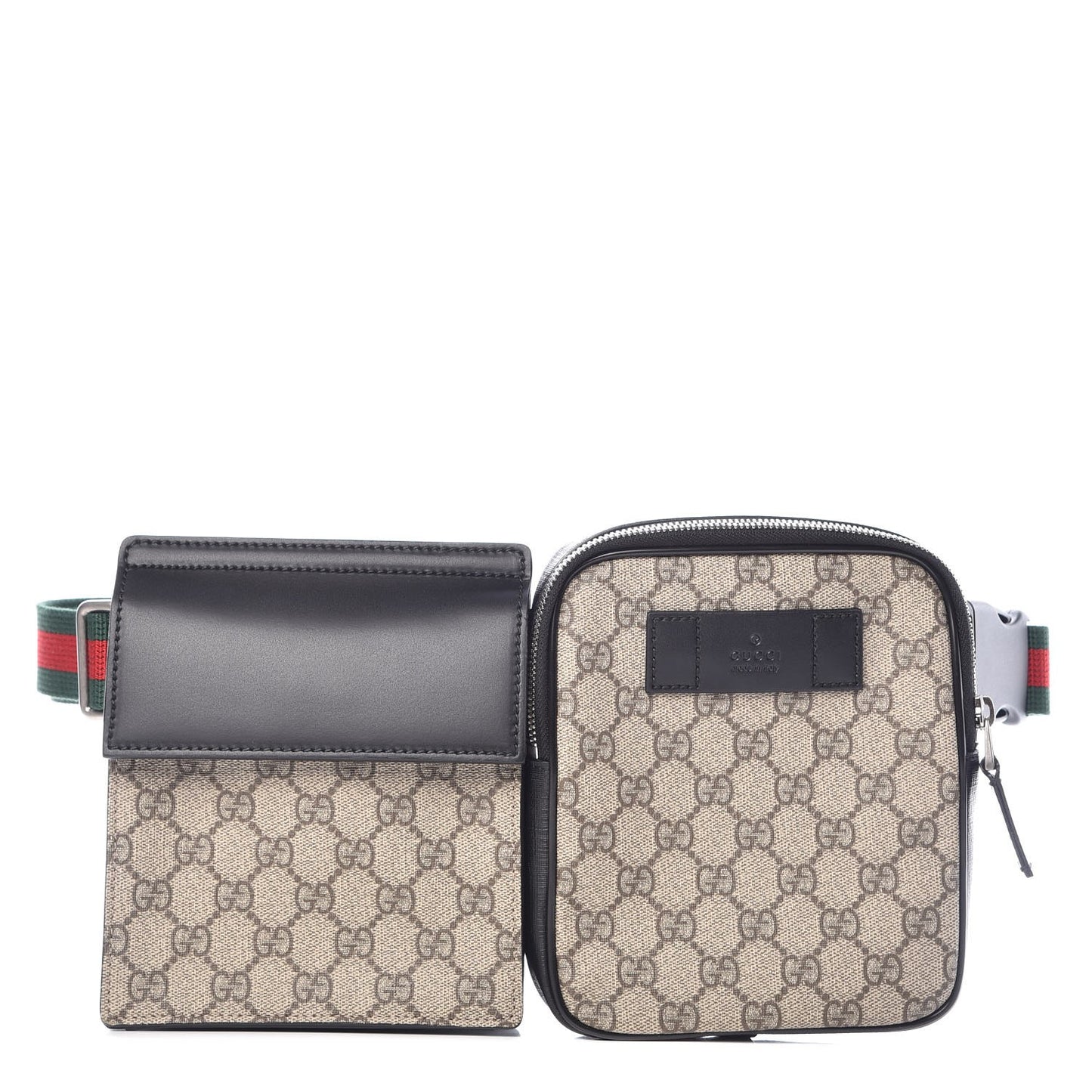 GG Supreme Monogram Web Belt Bag Black
