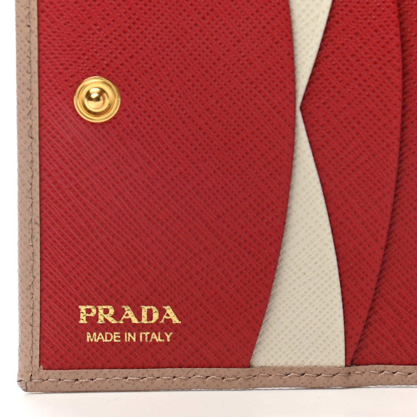 Saffiano Colour Metal Bi-Fold Wallet Cammeo