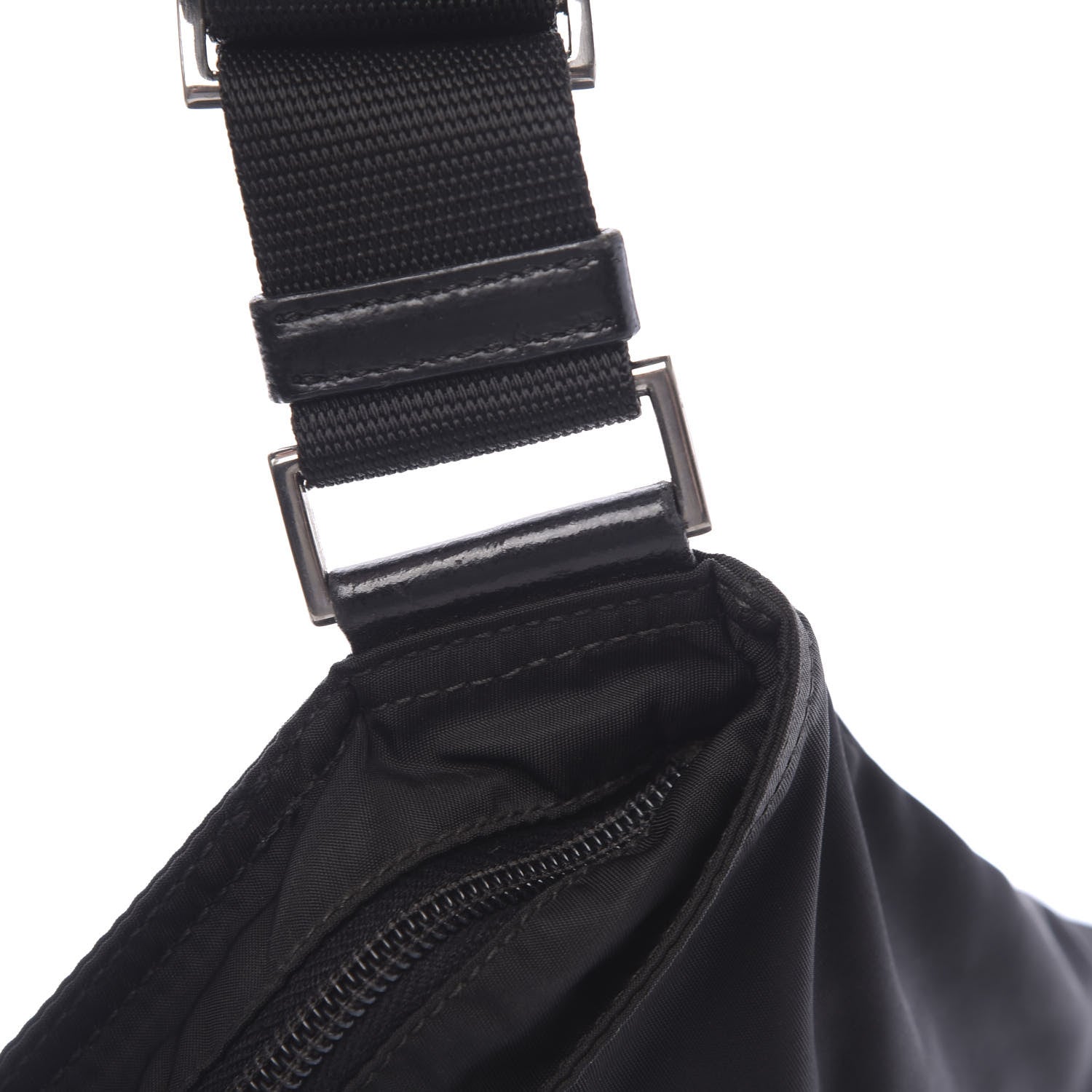 Prada Nylon Flat Messenger Bag Black 14 of 15