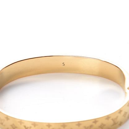 Louis Vuitton Brass Monogram Nanogram Cuff S Gold 5 of 6