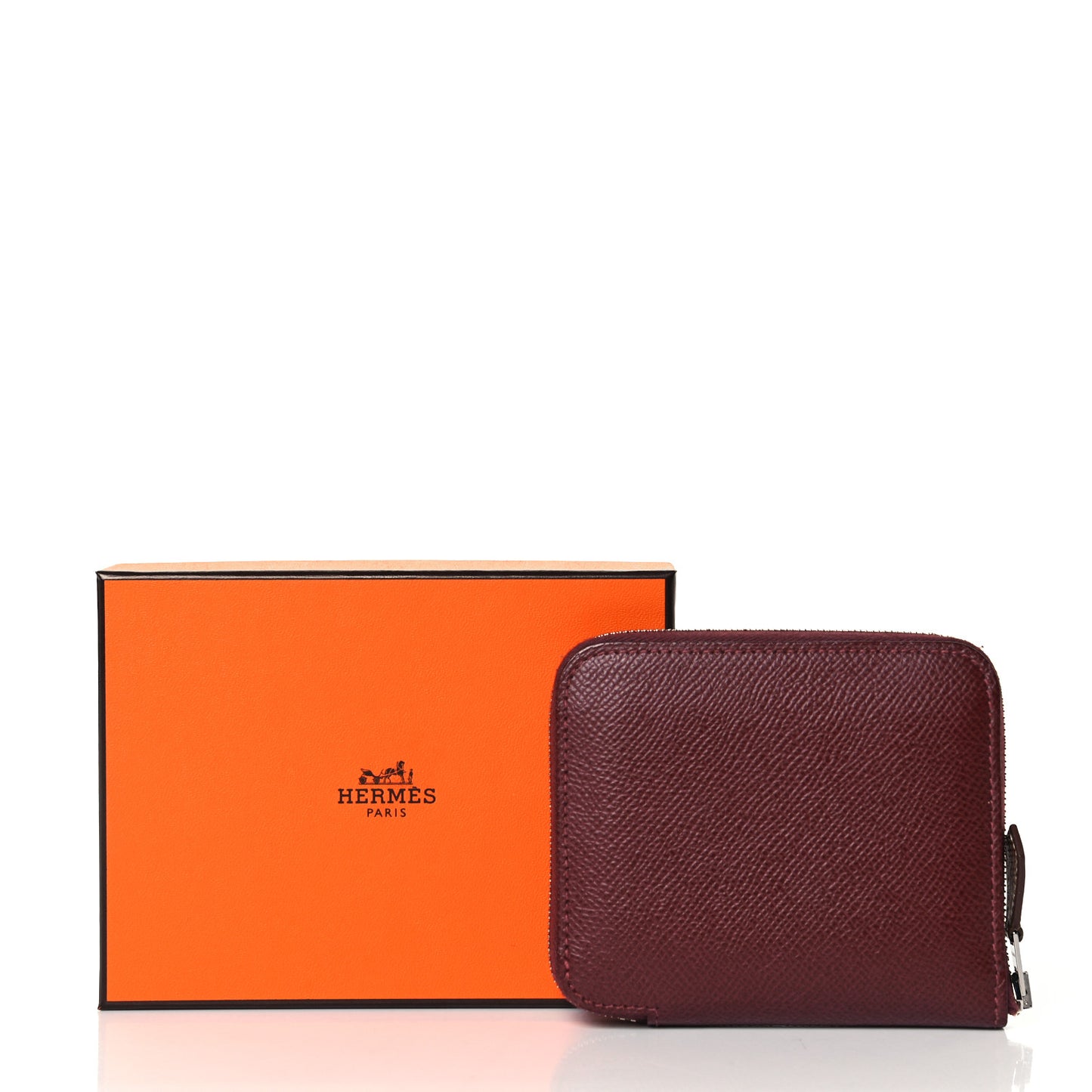 Epsom Silk'In Compact Wallet Rouge H