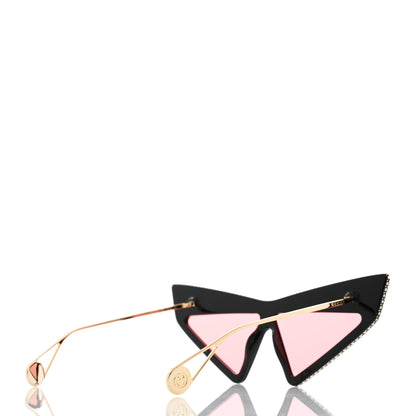 Gucci Acetate Crystal Geometric Sunglasses GG0430S Black 4 of 8