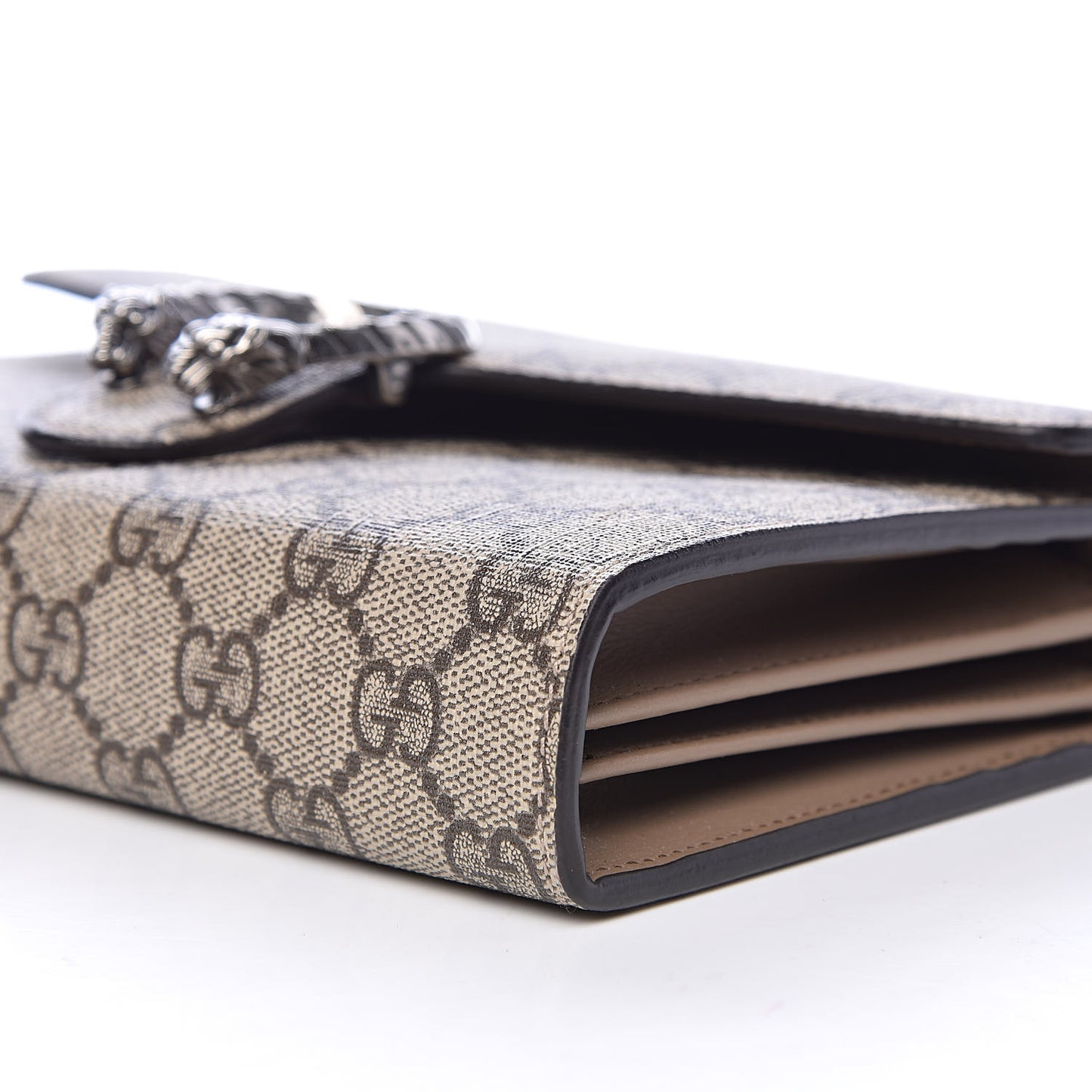 GG Supreme Monogram Mini Dionysus Chain Wallet Beige Taupe