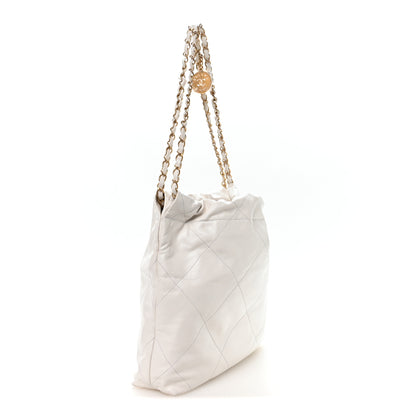 Chanel Shiny Calfskin Quilted Small Chanel 22 White 4 of 12
