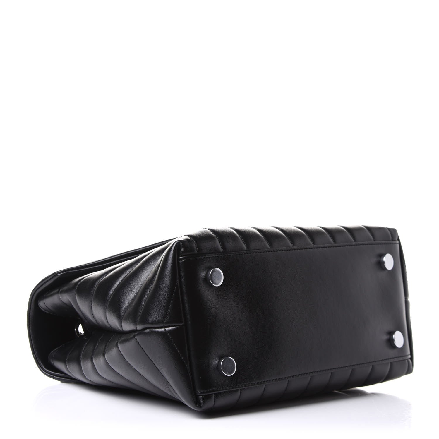 Saint Laurent Calfskin Y Quilted Monogram Medium Loulou Satchel Black 4 of 10