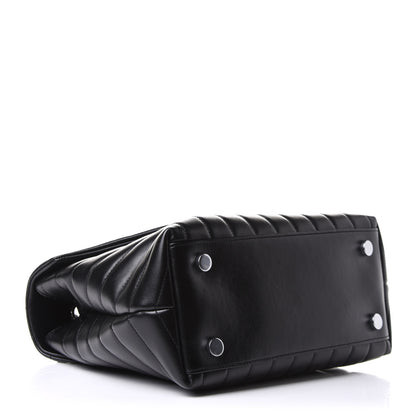 Saint Laurent Calfskin Y Quilted Monogram Medium Loulou Satchel Black 4 of 10