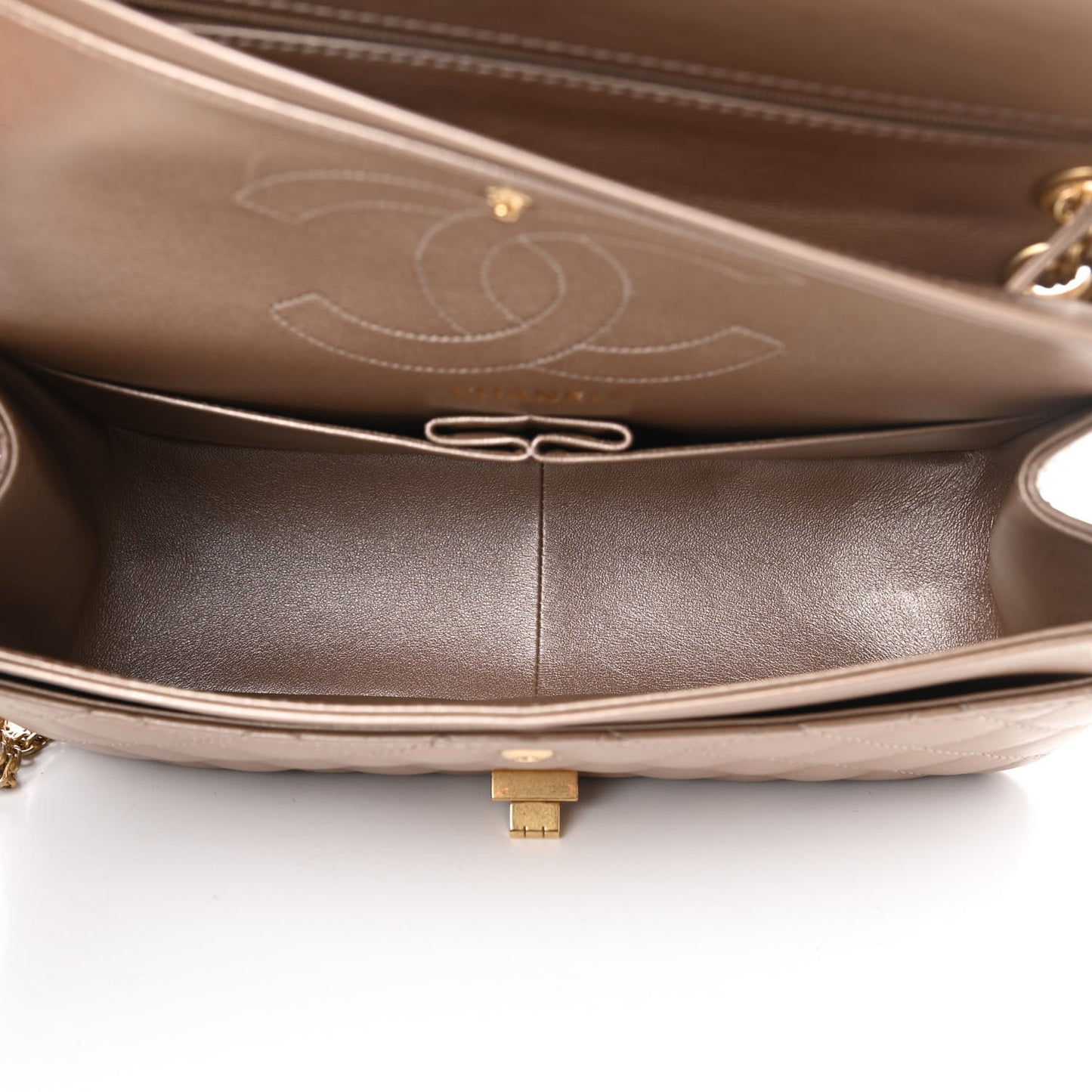 Metallic Calfskin Quilted 2.55 Reissue 226 Flap Dark Gold