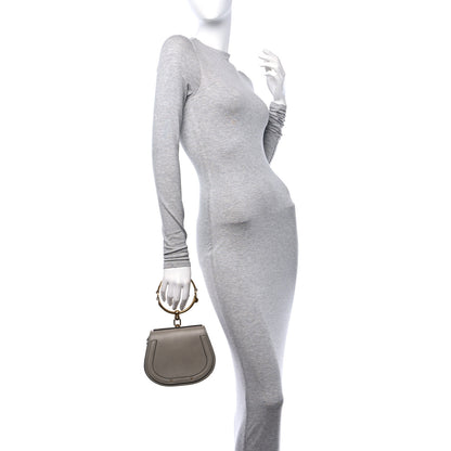 Chloe Calfskin Suede Small Nile Bracelet Bag Motty Grey 2 of 12