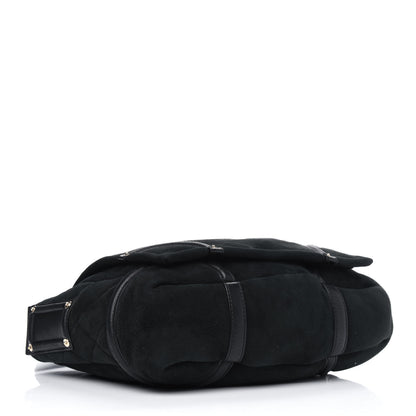 Chanel Suede Sparkling Winter Messenger Black 3 of 9
