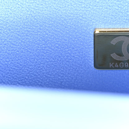 Chanel Lambskin Quilted Mini Top Handle Rectangular Flap Blue 7 of 10