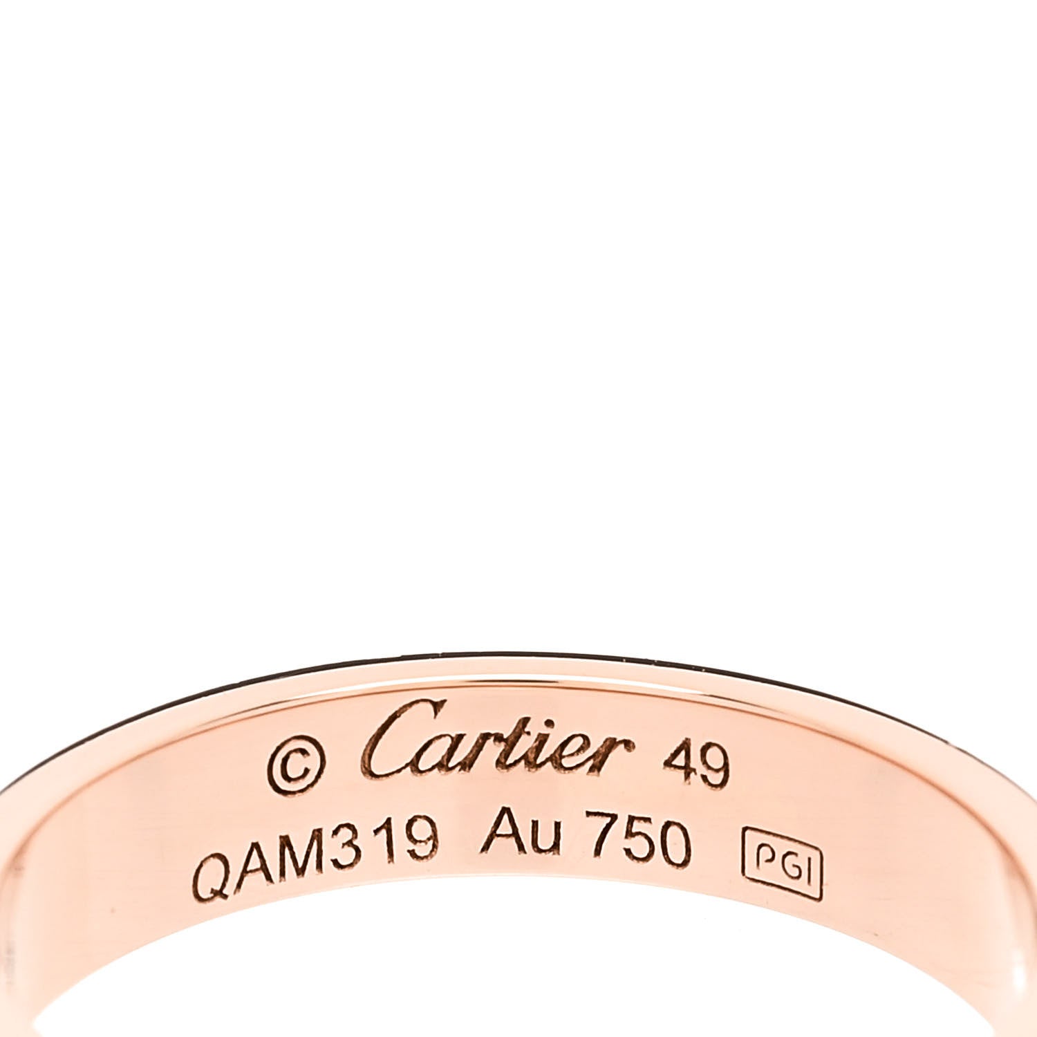 Cartier 18K Pink Gold 3.5mm LOVE Wedding Band Ring 49 5 4 of 5