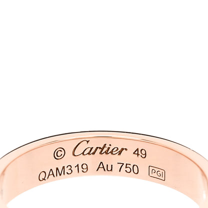 Cartier 18K Pink Gold 3.5mm LOVE Wedding Band Ring 49 5 4 of 5