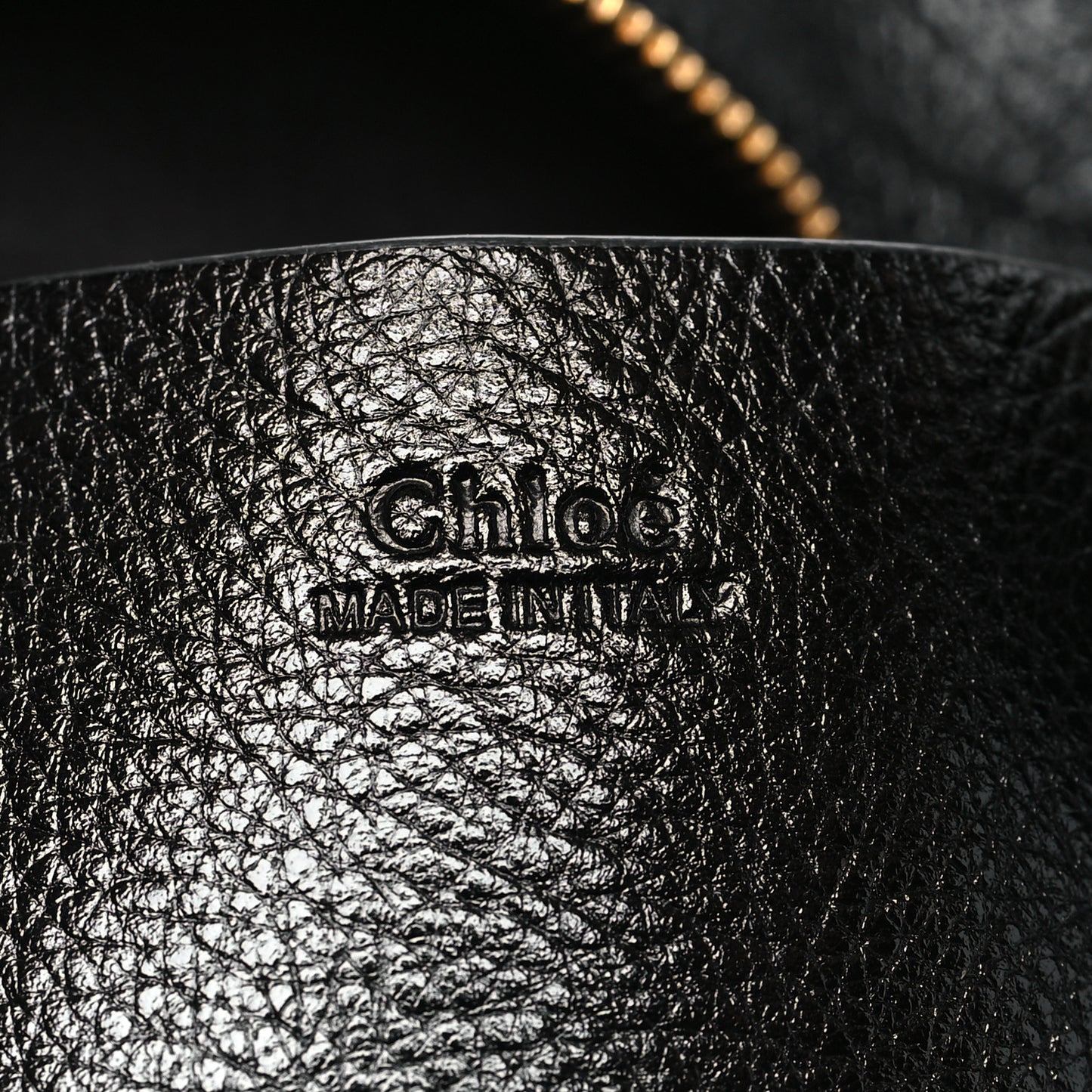 Grained Calfskin Small Bracelet Hobo Bag Black