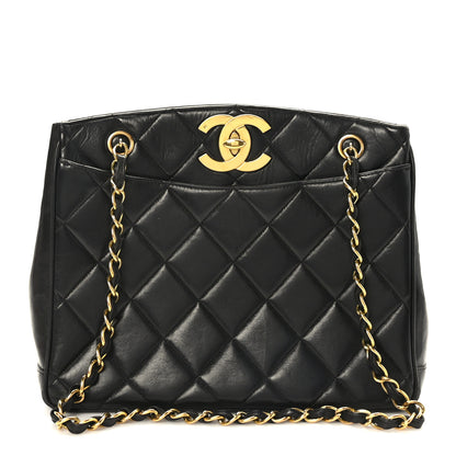 Chanel Lambskin Quilted CC Shoulder Bag Black 1 of 10