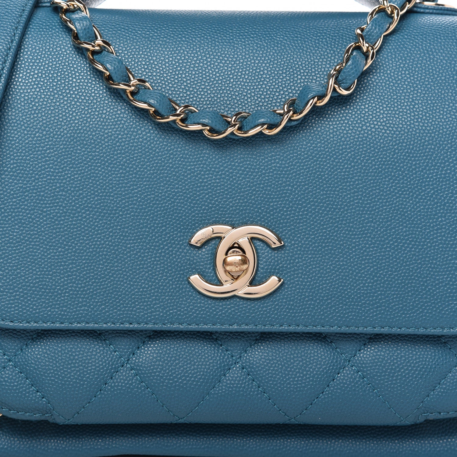 Chanel Caviar Quilted Medium Business Affinity Flap Blue 10 of 10