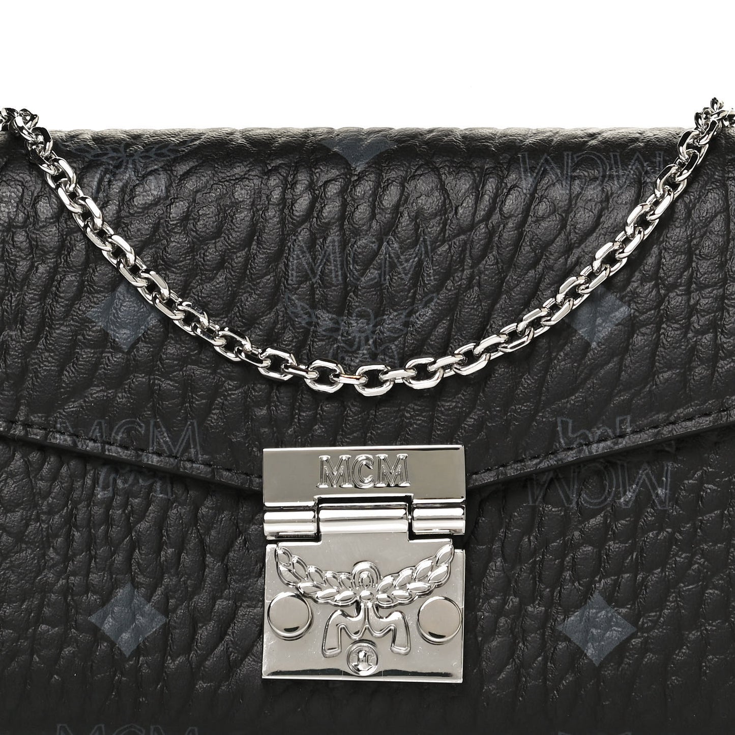 Visetos Large Patricia Wallet On Chain Black Red