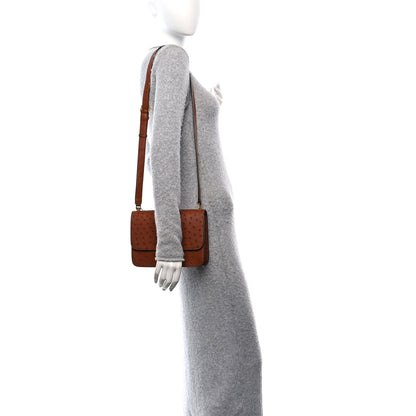Saint Laurent Ostrich Carre Satchel Brick 2 of 9