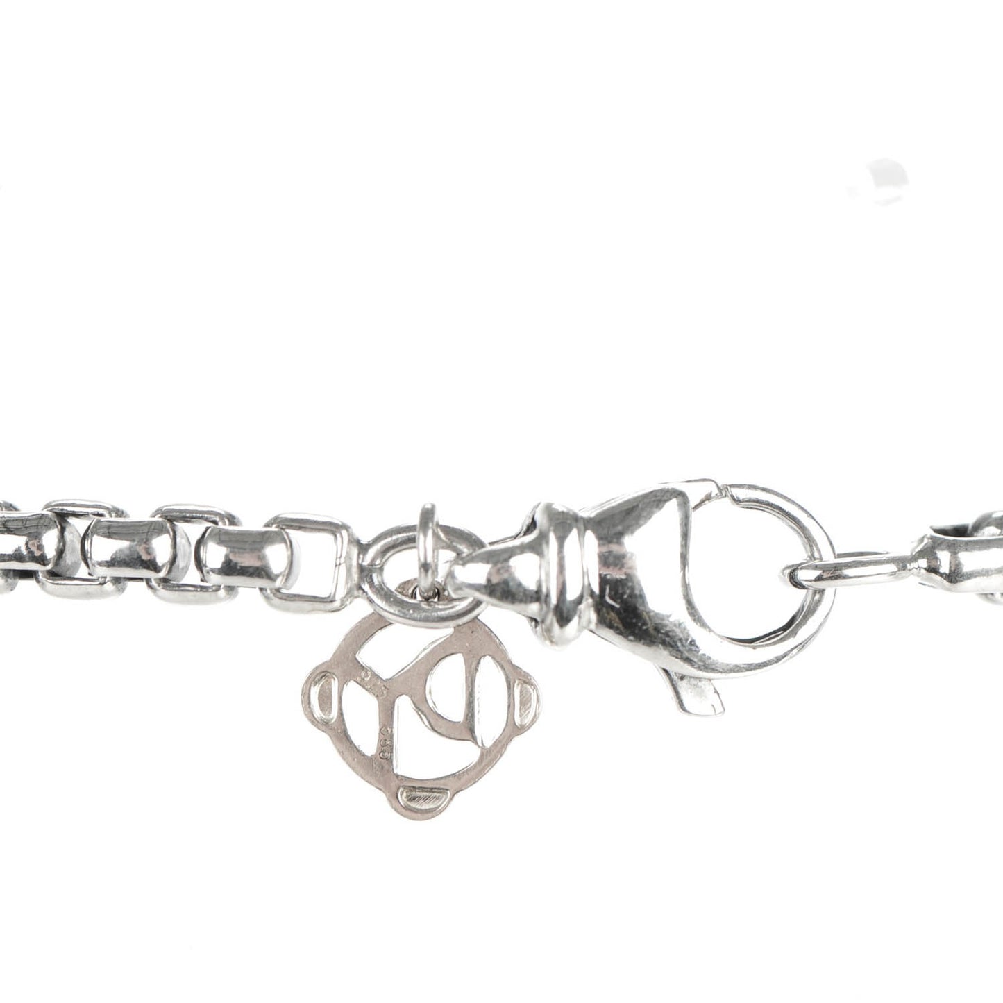 Sterling Silver Black Onyx Diamond 10mm Petite Albion Necklace
