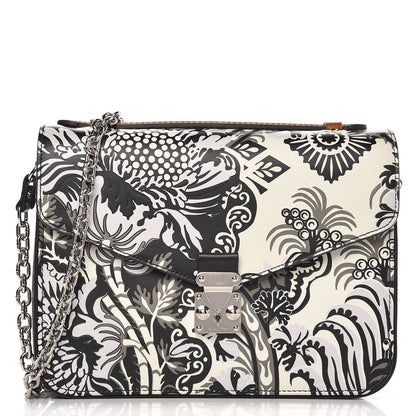 Louis Vuitton Epi Monogram Floral Pochette Metis Black White 1 of 6