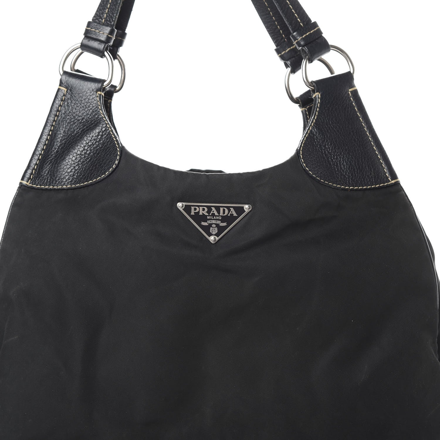 Prada Tessuto Nylon Hobo Black 7 of 27
