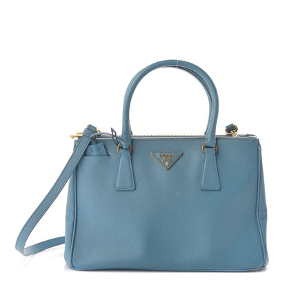 Prada Saffiano Galleria Small Double Zip Tote Turchese 1 of 17