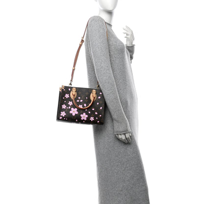 Louis Vuitton LV X TM Monogram Cherry Blossom Onthego PM Sakura Brown 2 of 9