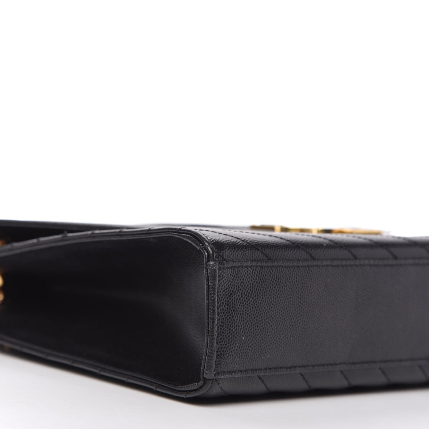 Grain De Poudre Matelasse Chevron Large Monogram Satchel Black