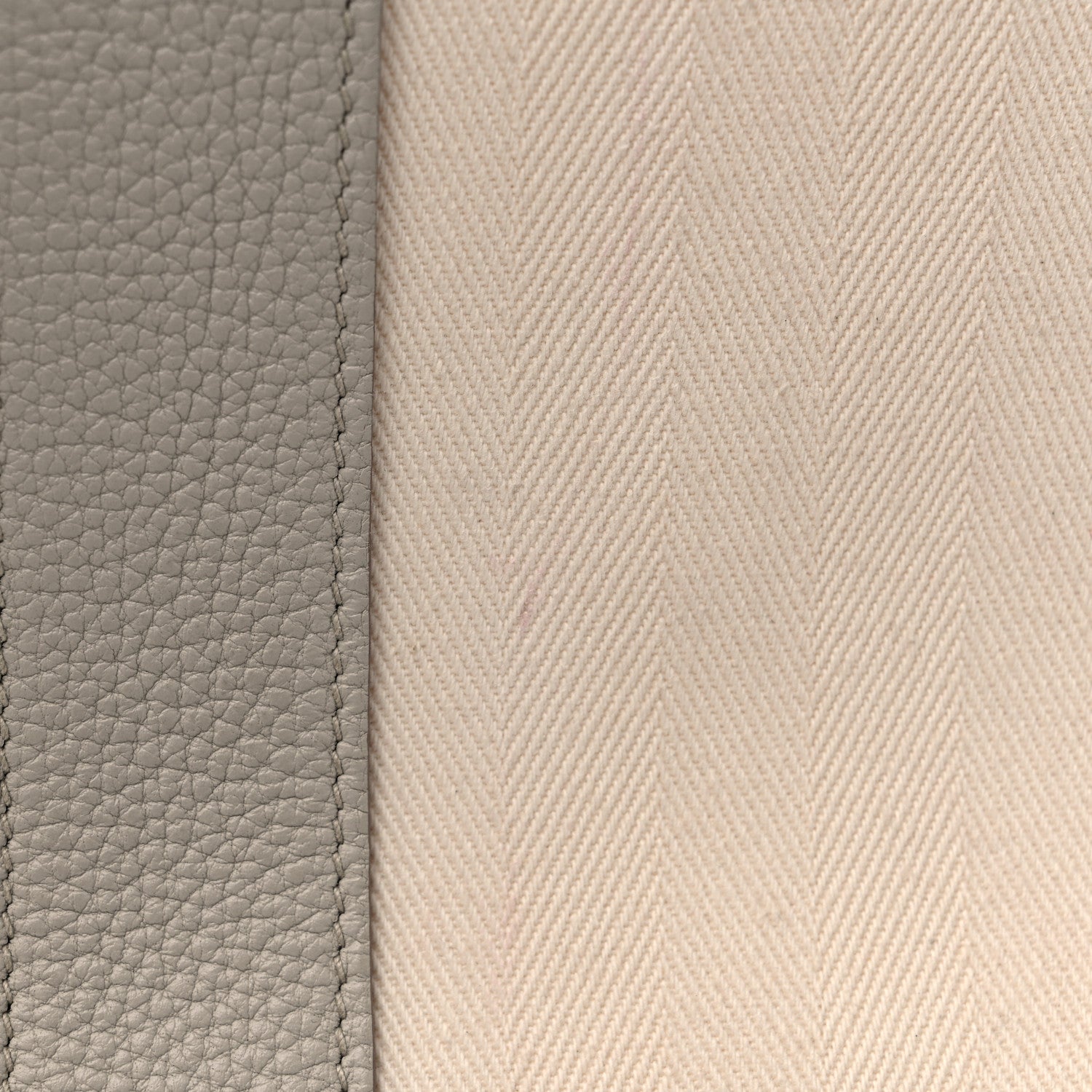 Hermes Chevron Herringbone Toile Negonda Garden Party 36 PM Tote Nata Beton 13 of 13