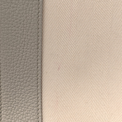 Hermes Chevron Herringbone Toile Negonda Garden Party 36 PM Tote Nata Beton 13 of 13