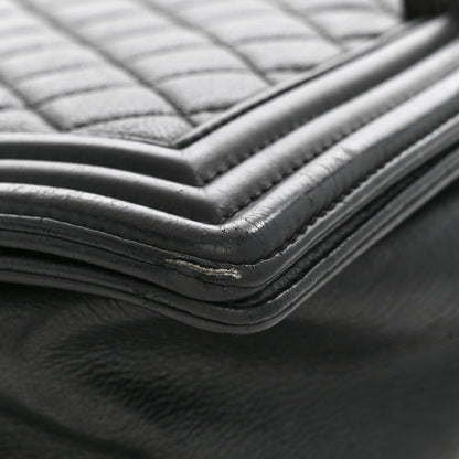 Chanel Calfskin Quilted Large Boy Flap Black 11 of 12