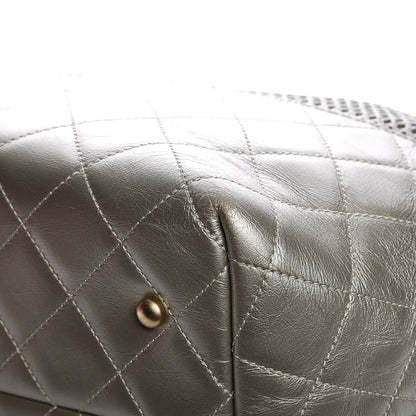 Chanel Calfskin Perforated Up In The Air North South Tote Gold 11 of 11