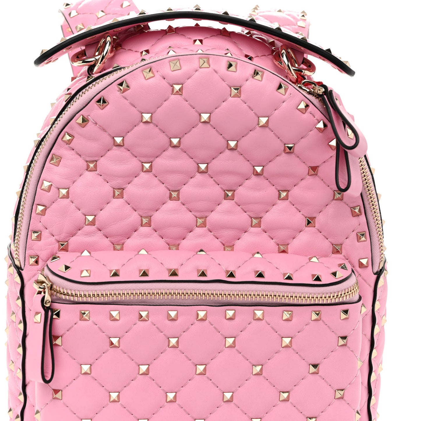 Nappa Quilted Small Rockstud Spike Backpack Absolute