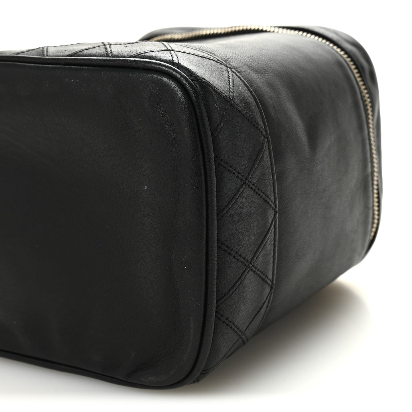 Calfskin Vanity Cosmetic Bag Black