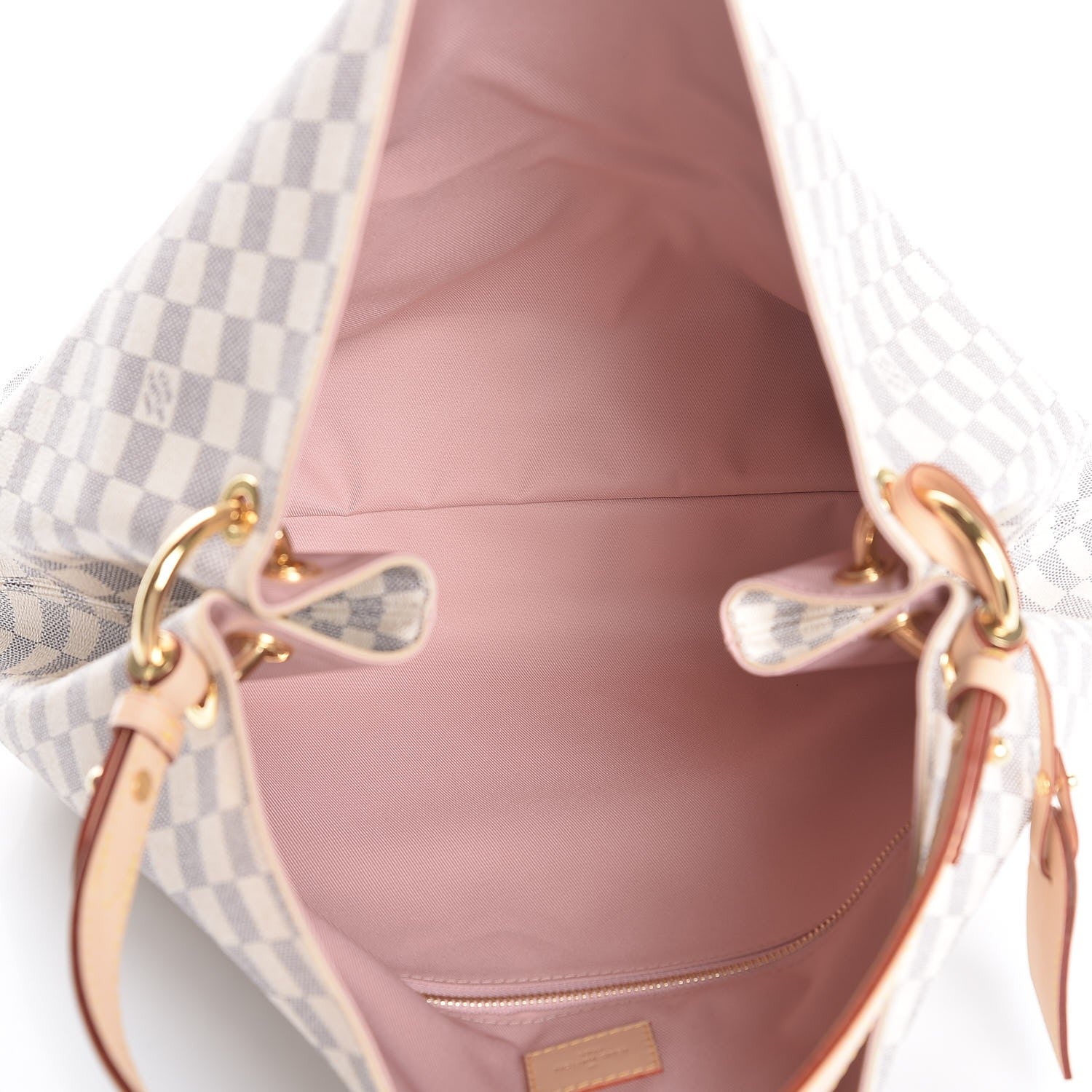 Louis Vuitton Damier Azur Graceful MM Rose Ballerine 5 of 9