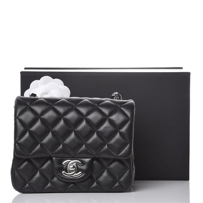Chanel Lambskin Quilted Mini Square Flap Black 10 of 10