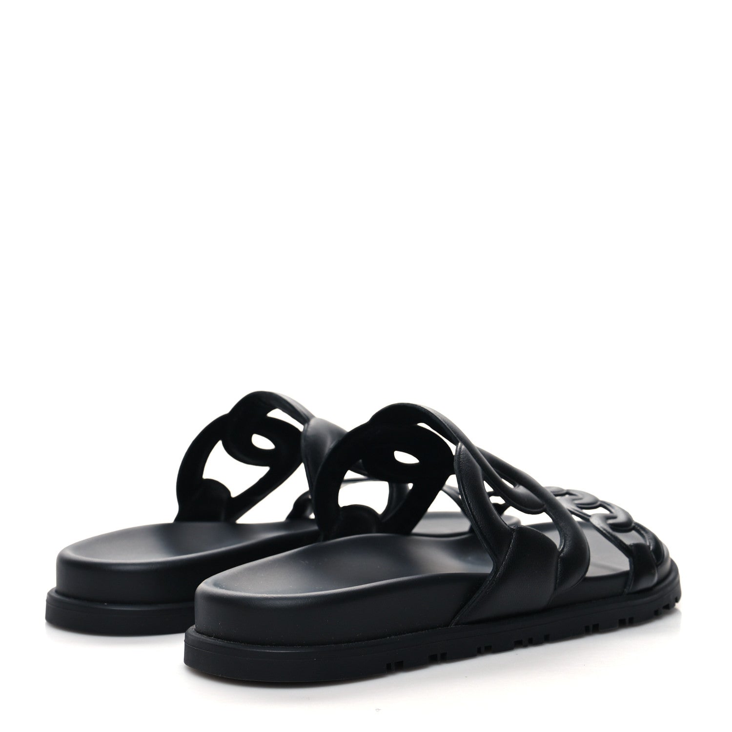 Hermes Nappa Extra Sandals 37 Black 4 of 9