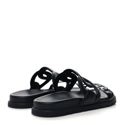 Hermes Nappa Extra Sandals 37 Black 4 of 9